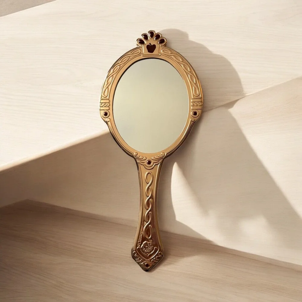 Besame RARE Disney SnowWhite Hand Mirror Gld Tone Fairest of All-A few scratches - Picture 1 of 6